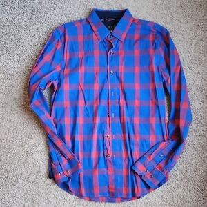 Under Armour Blue and Red Plaid Men's Shirt